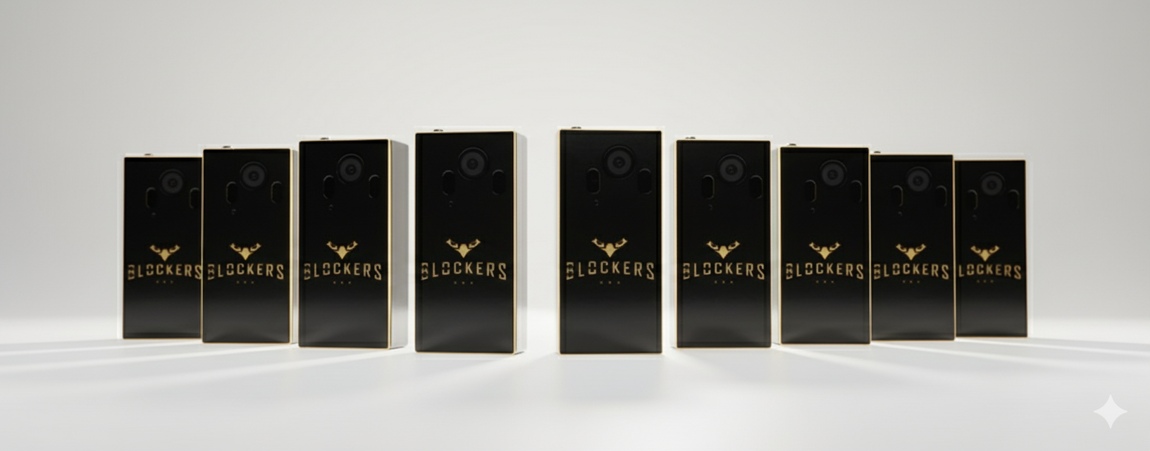 Multiple body cams with Blockers Inc branding