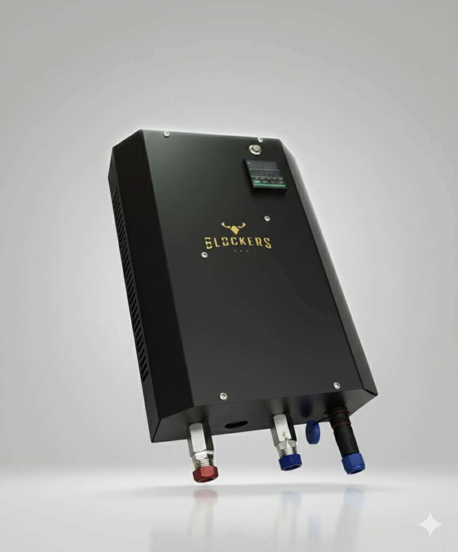 Blockers 5000 watt instant heater with digital temperature display