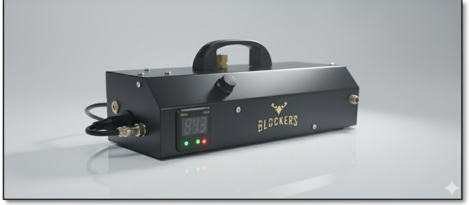 Blockers fogging machine with illuminated digital display
